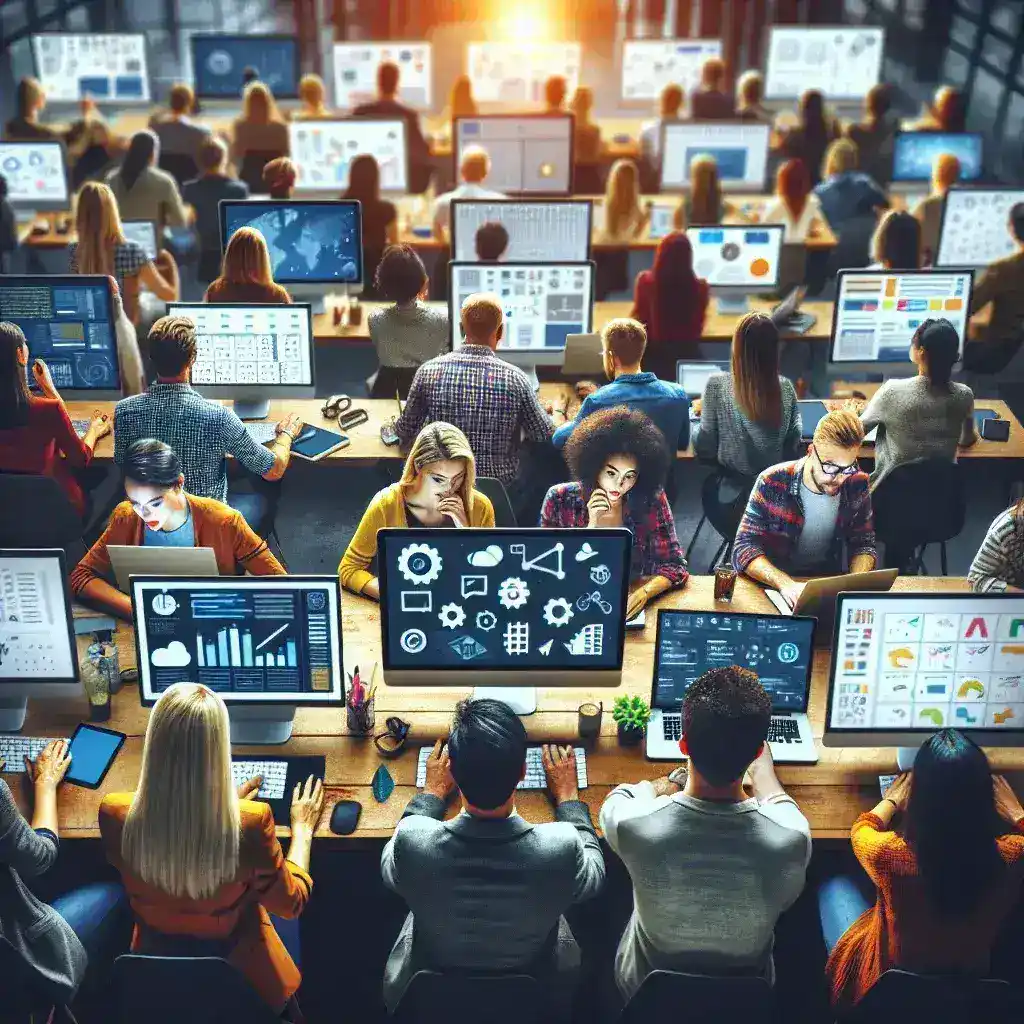 "Infografía que muestra diversas herramientas de productividad digital esenciales para estudiantes y profesionales, incluyendo aplicaciones de gestión del tiempo, colaboración en equipo y organización de tareas."